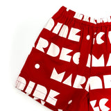 Letter Shorts (Red) (unisex)