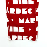 Letter Wide Pants (Red) (unisex)