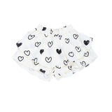 [Additional Discount] White Heart Sleeveless Blouse & Skort Set